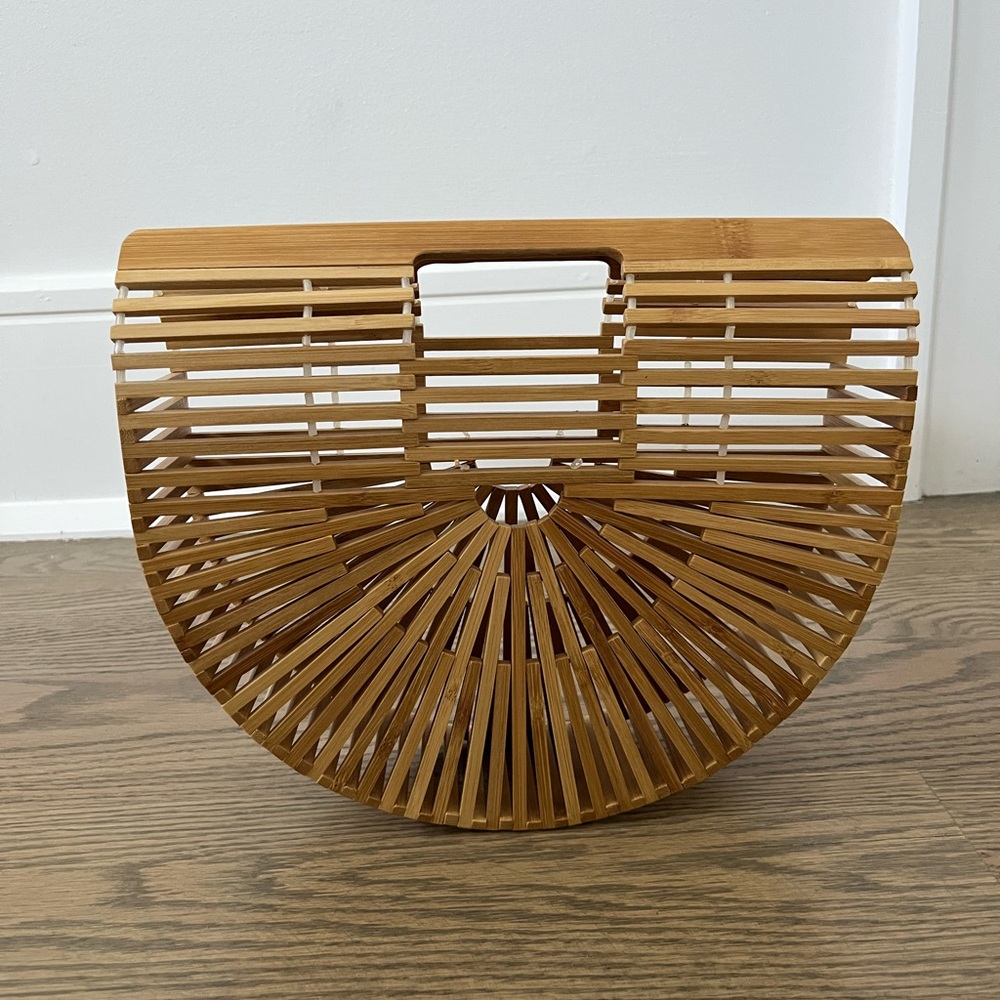 Bamboo Half-Moon Handbag